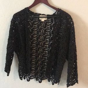 Nicole Miller shrug. Black lace.